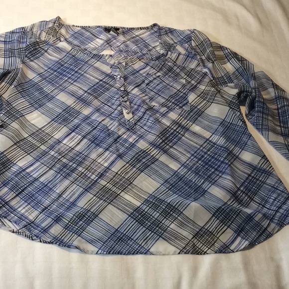 Torrid Plaid Blouse Size 2 - Picture 3 of 6